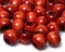 50Pcs 20mm Wood Beads Large Hole Wooden Macrame Beads with Large Hole Red Agate Wooden Loose Beads for Craft/Jewelry Making/Garlands Christmas Tree/Holiday Decor/Handmade Crafts (10mm Hole)